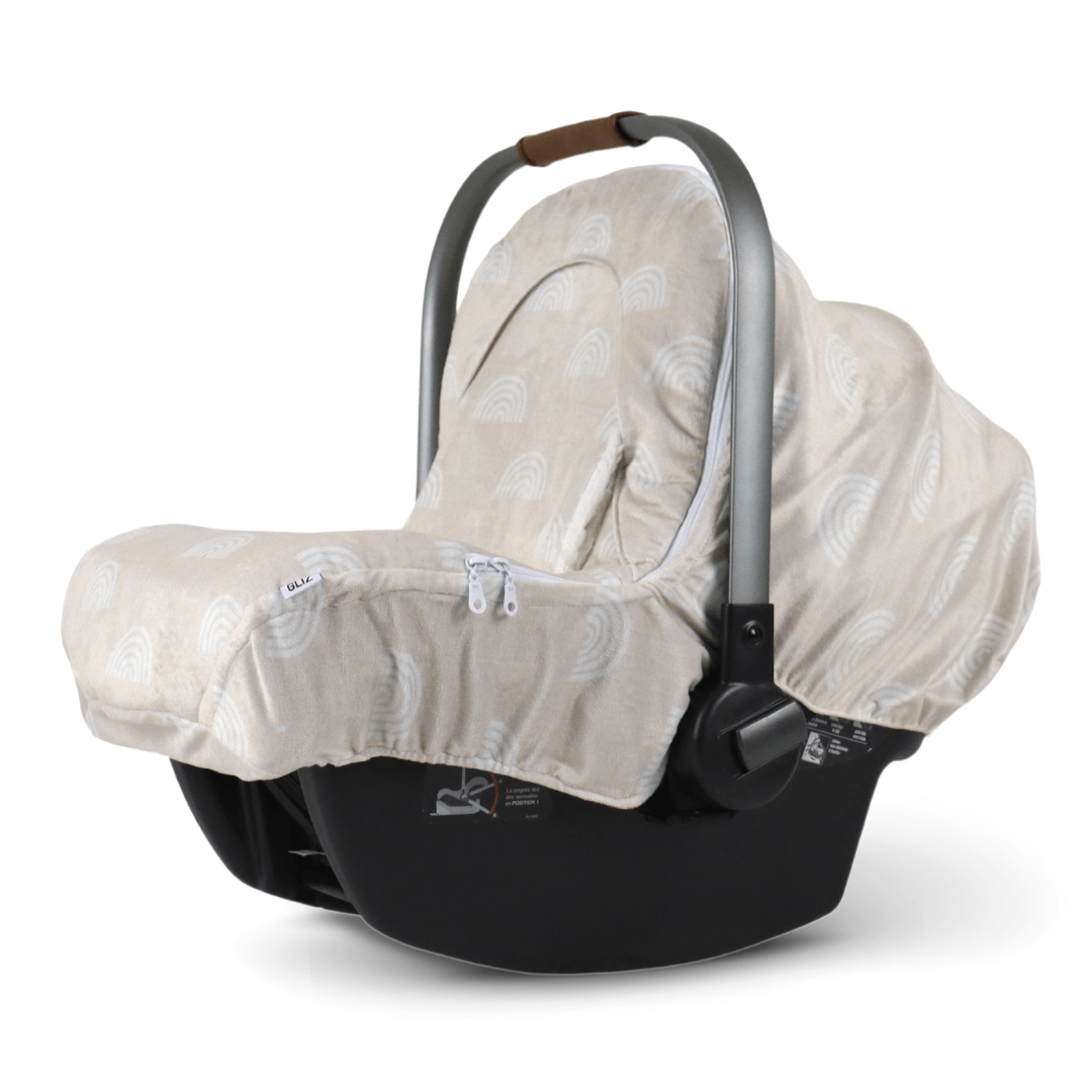 Gliz Design Winter Baby Car Seat Cover Scattered Bone Rainbows