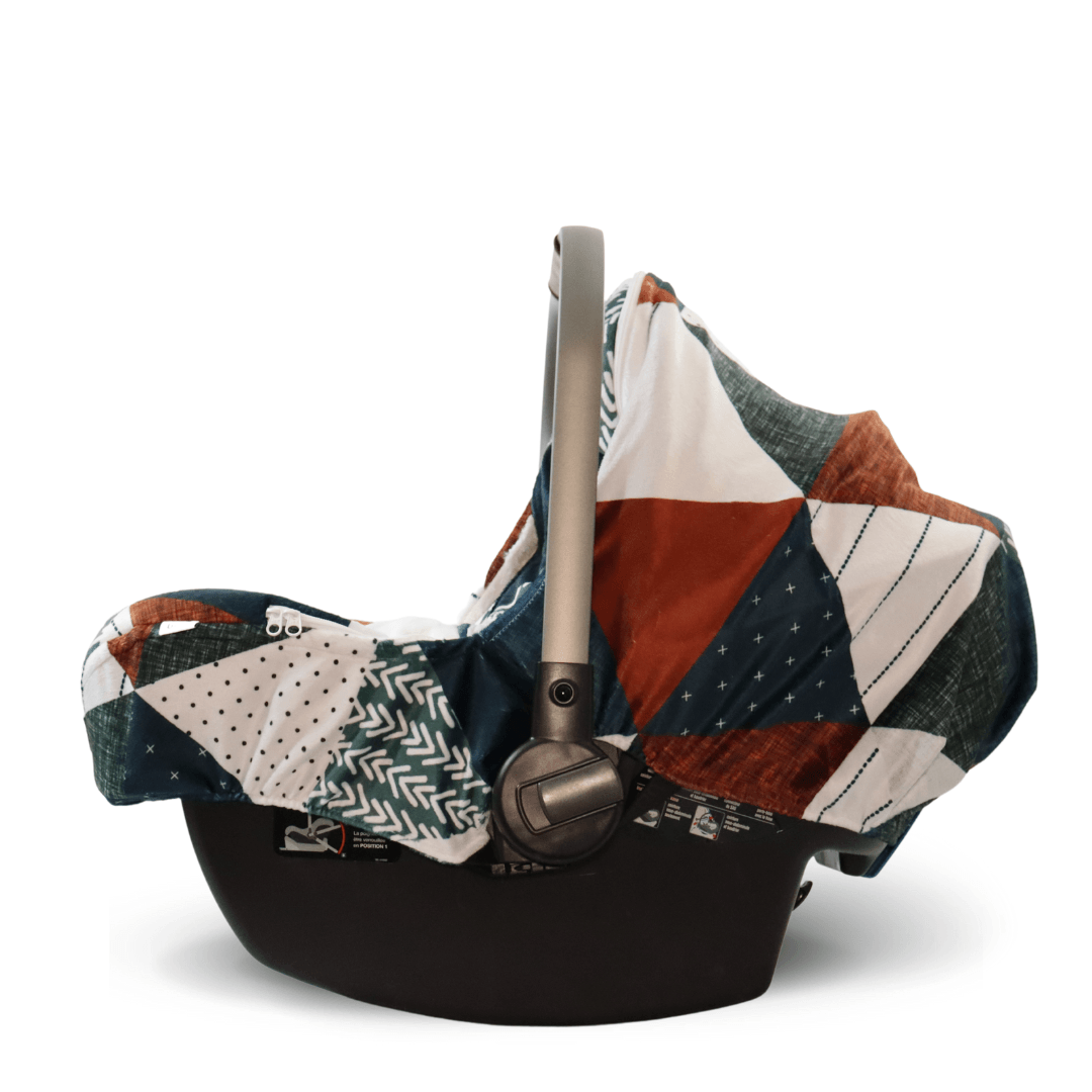 Winter - Triangle Wholecloth Rust and Slate - Gliz Design