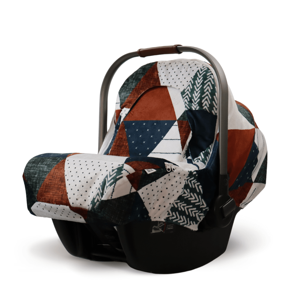 Winter - Triangle Wholecloth Rust and Slate - Gliz Design