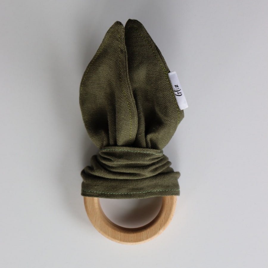 Wooden Teething Ring - Circle Forest Green - Gliz Design