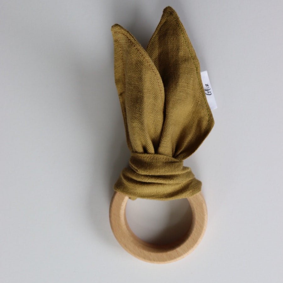 Wooden Teething Ring - Circle Mustard Yellow - Gliz Design